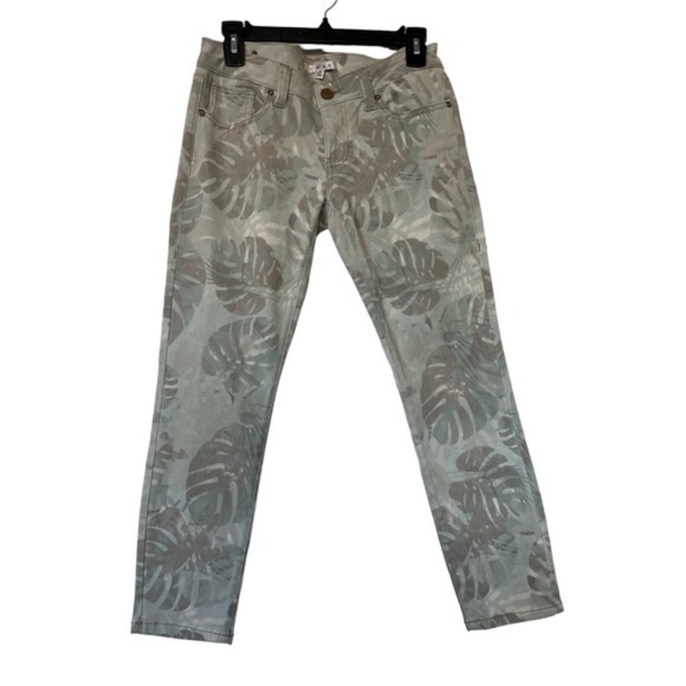 Women's Cabi Palm Tree Jeans Light Green Size 2 NWT #6599